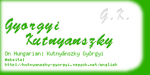 gyorgyi kutnyanszky business card